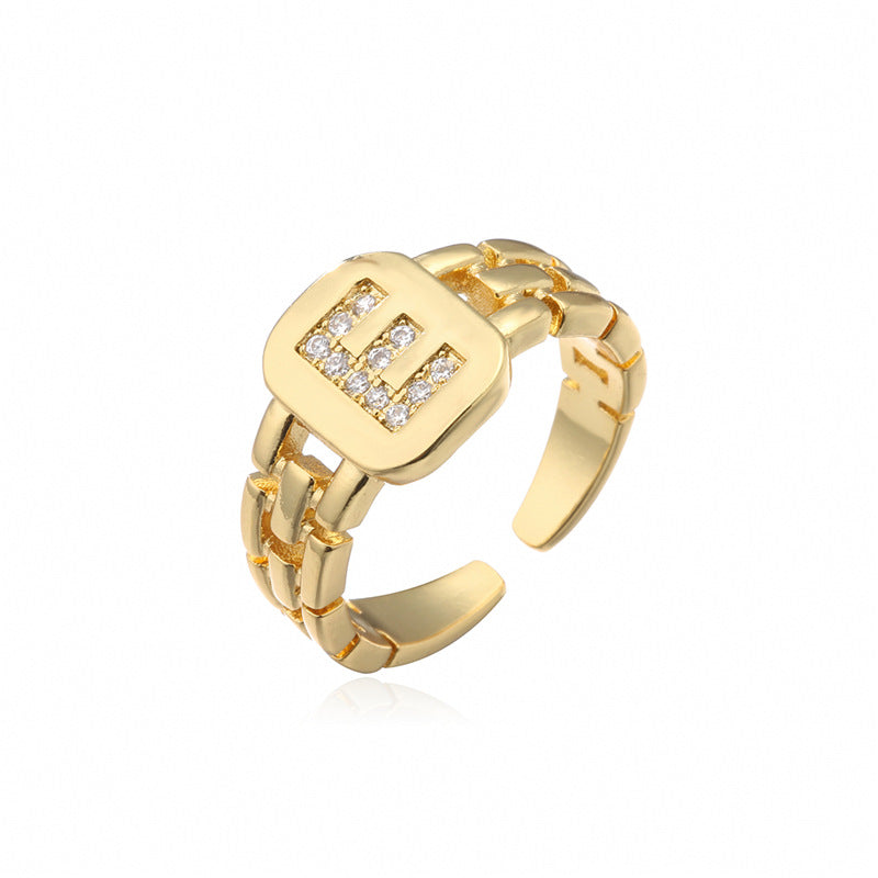 Wholesale 26 Letters Open Adjustable Ring ACC-RS-AoGu007