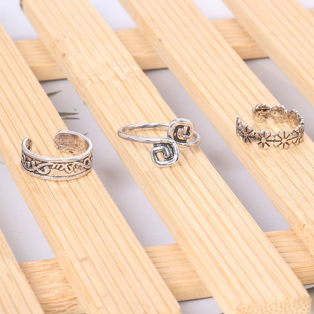 Wholesale  Flower Totem Pattern Ring Anklets