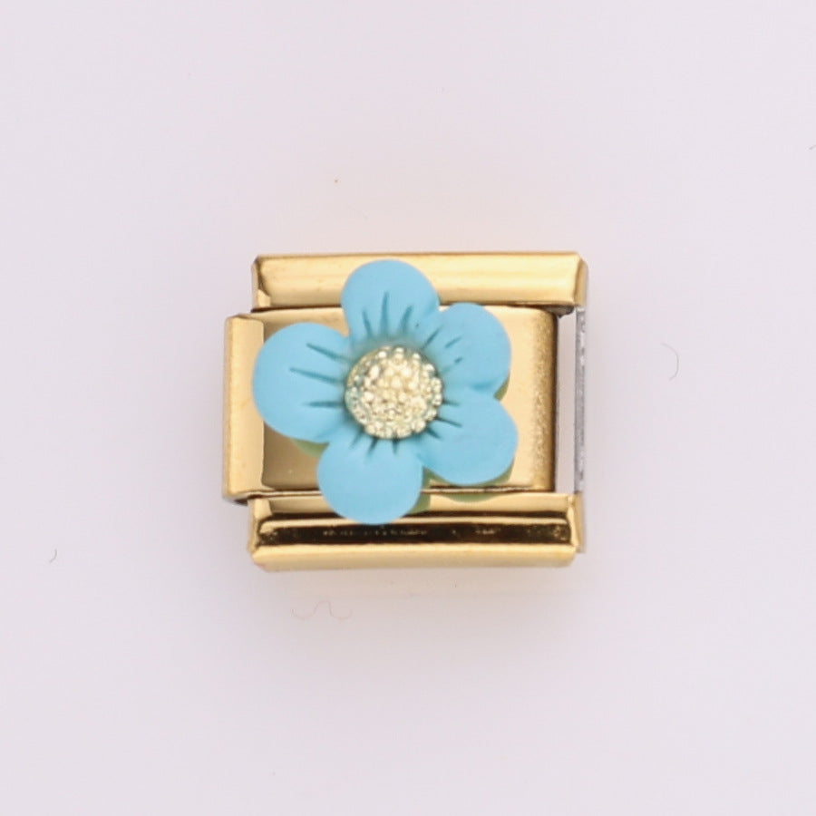 Bracelet de charme italien 10pcs 10 mm Bracelet composable en acier inoxydable 9 mm