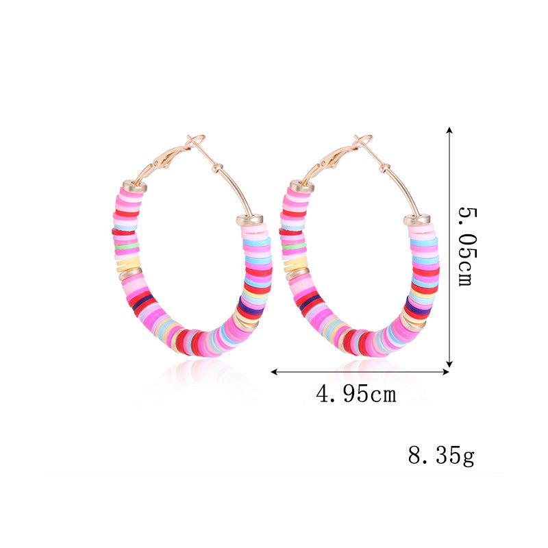 Wholesale LGBT Pride Month Rainbow Alloy Earrings ACC-ES-BinLi002