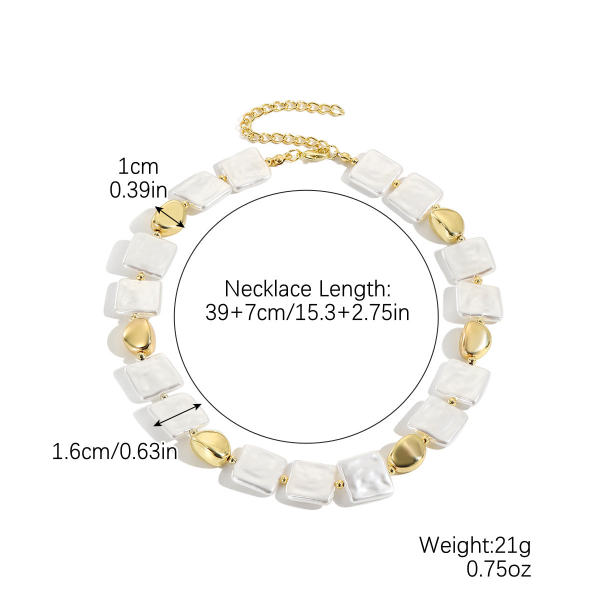 Wholesale Multi-Layered Baroque Imitation Flat Pearl Necklace Light Luxury and High-End Pearl Necklace for Women