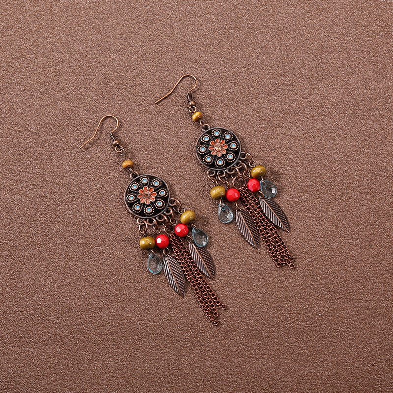 Wholesale Retro Bohemian Ethnic Style Earrings Tassel Earrings ACC-ES-Gumi005