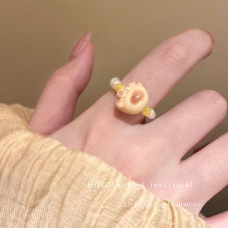Wholesale Creative Merit Wooden Fish Ring