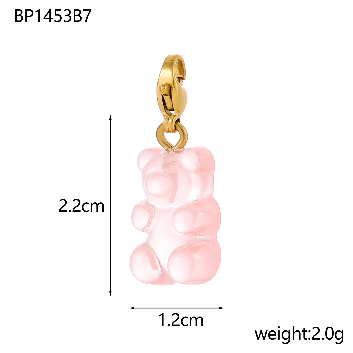 Wholesale  Macaron Colorful Bear DIY Jewelry Pendant