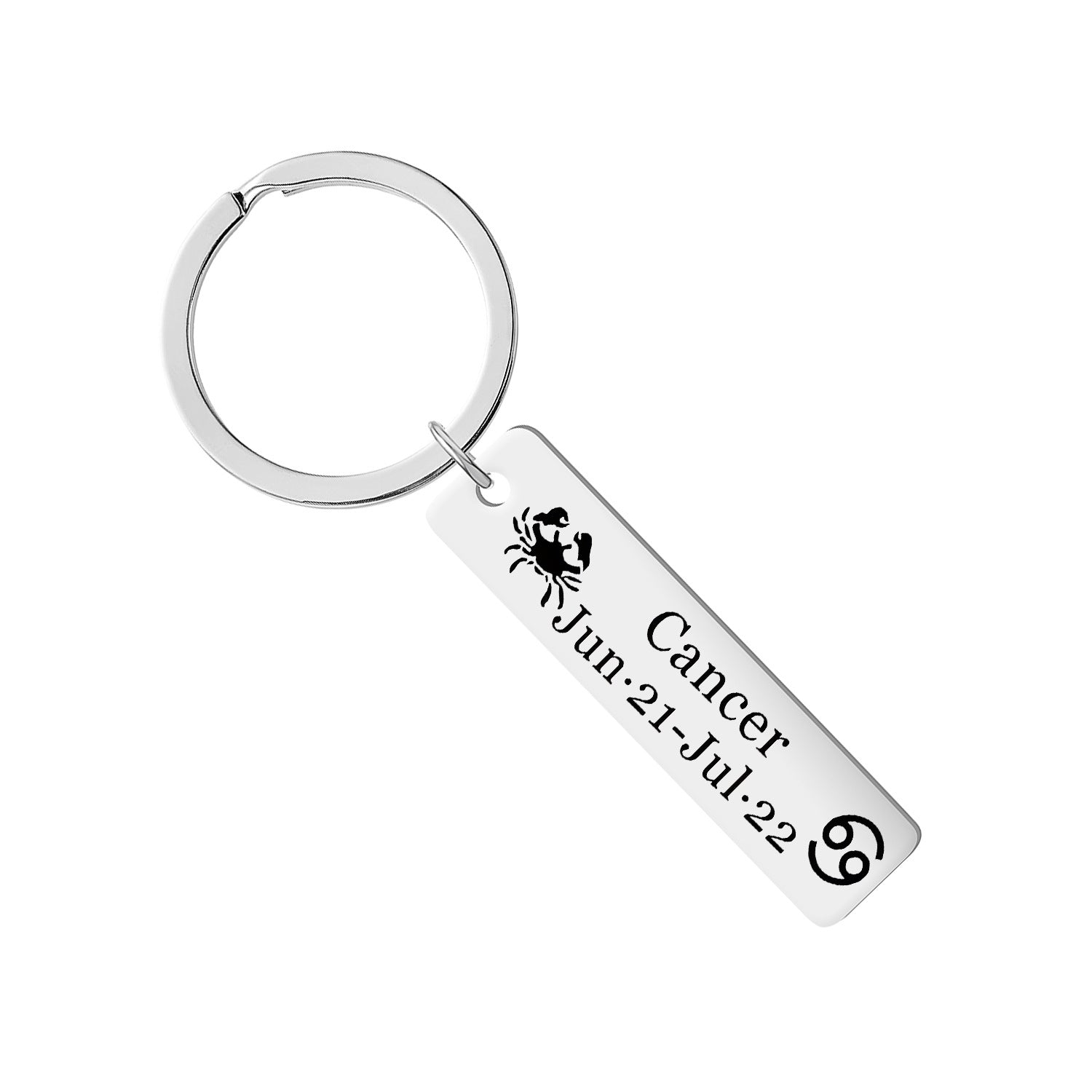 Wholesale twelve zodiac gold stainless steel metal keychain