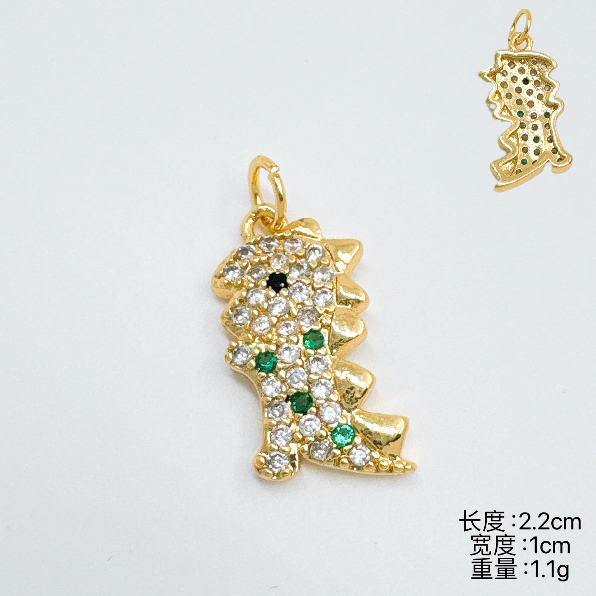 Wholesale Copper Gold-Plated Pendant Necklace Elephant Cat Dinosaur Animal Design for Women