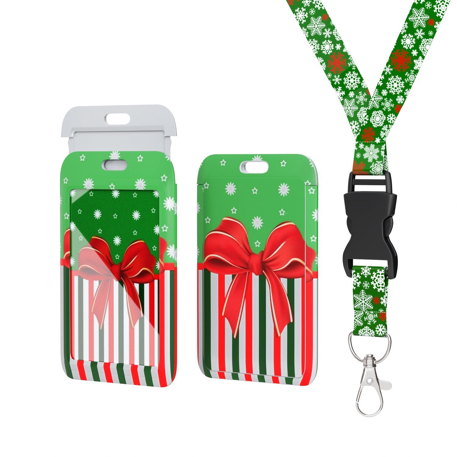 Wholesale 10pcs Christmas Lanyard Card Holder Keychain ACC-KC-LeBei001