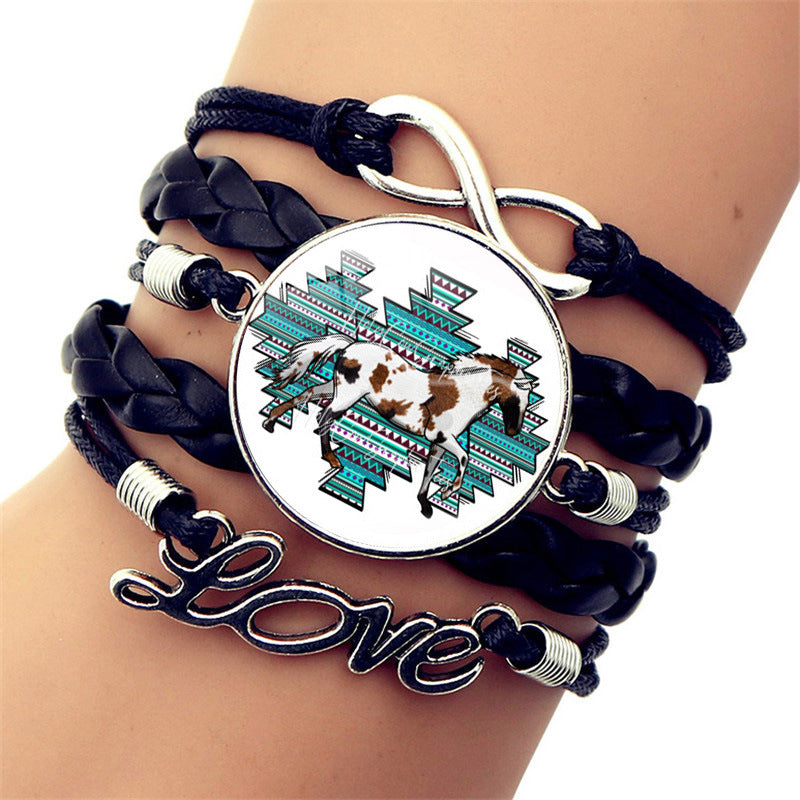 Wholesale Western Cowboy Country Leather Bracelet ACC-BT-JiaYun007