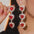 Wholesale Independence Day Exaggerated Long Tassel Love Earrings