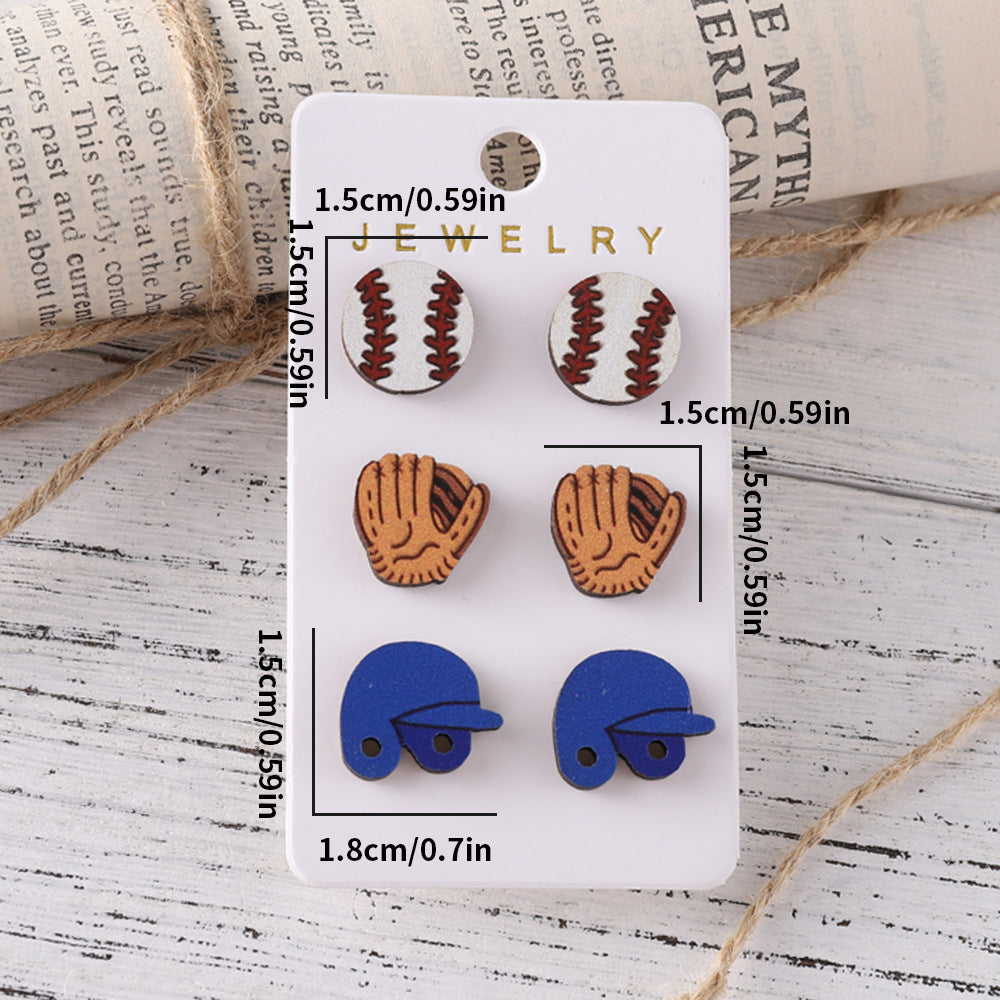 Wholesale  Baseball Hat Helmet Gloves Earrings suit