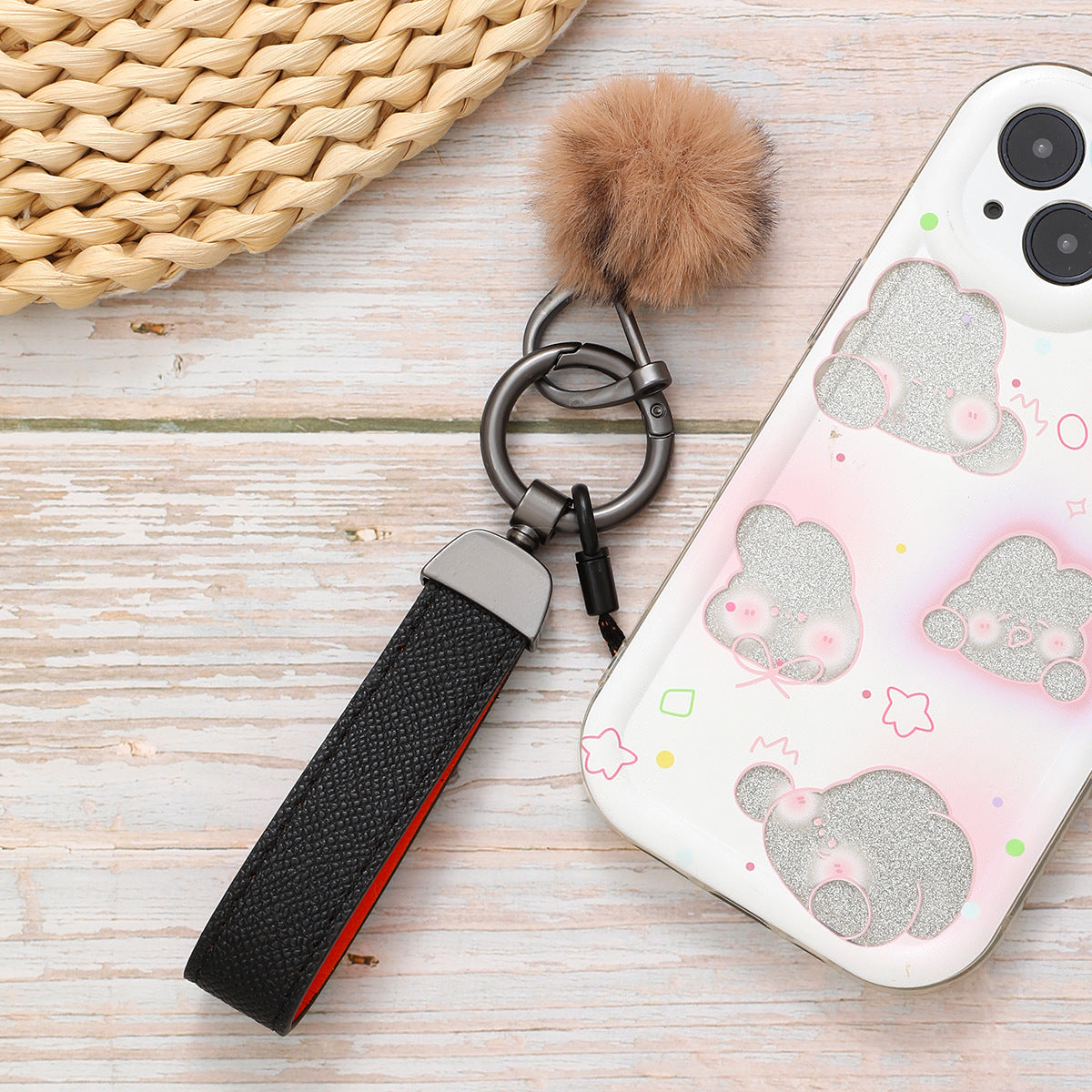 Wholesale Leather Plush Accessories Detachable Keychains ACC-KC-YiTian002