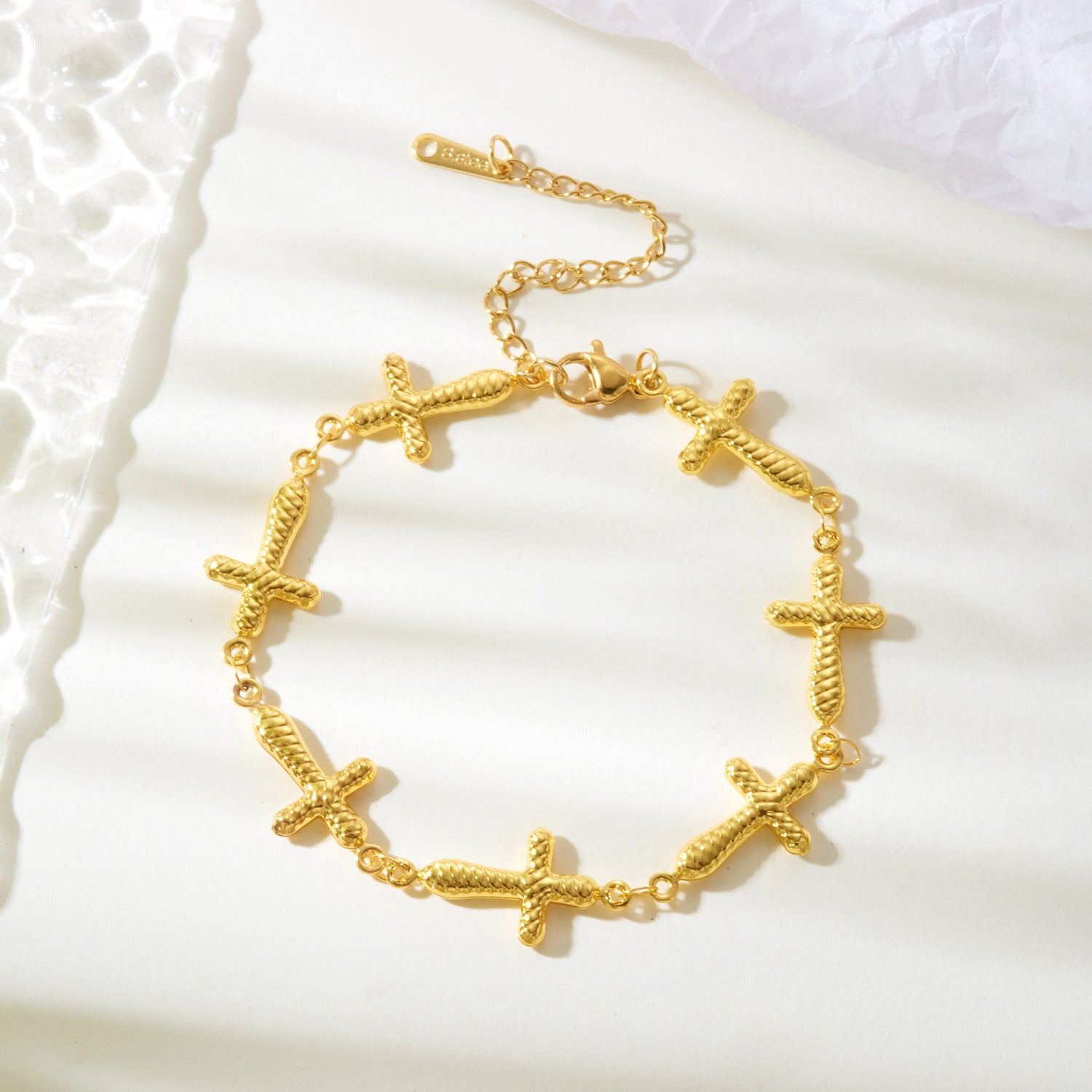 Wholesale 18K gold plated stainless steel butterfly love bracelet