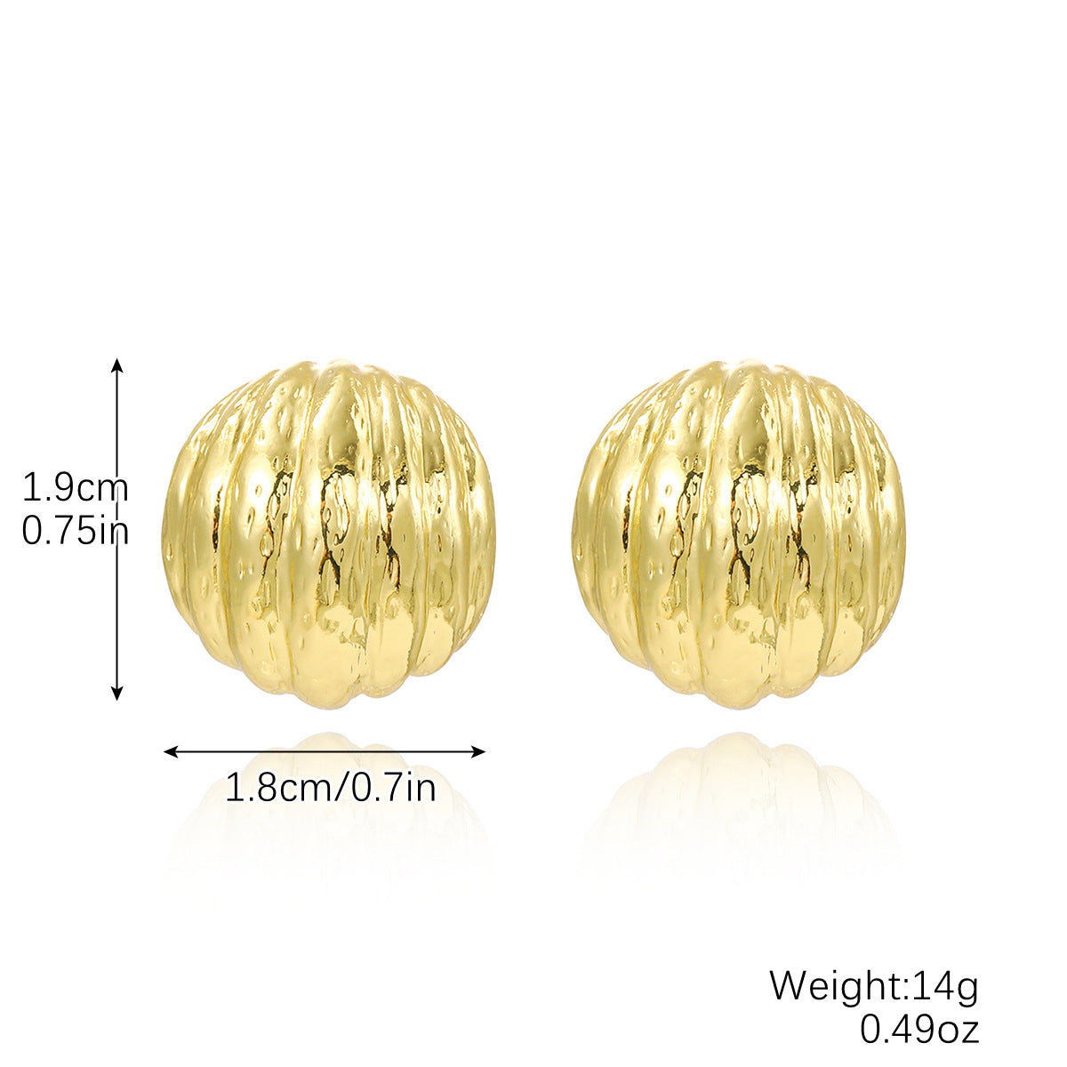 Wholesale Light Luxury Niche Knot Metal Gold Earrings