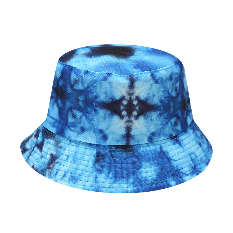 Wholesale  Tie-dye Fisherman Hat Children's Outdoor Sunscreen Double-sided Basin Hat Bucket Hat