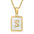 Wholesale  stainless steel three-dimensional shell letter necklace