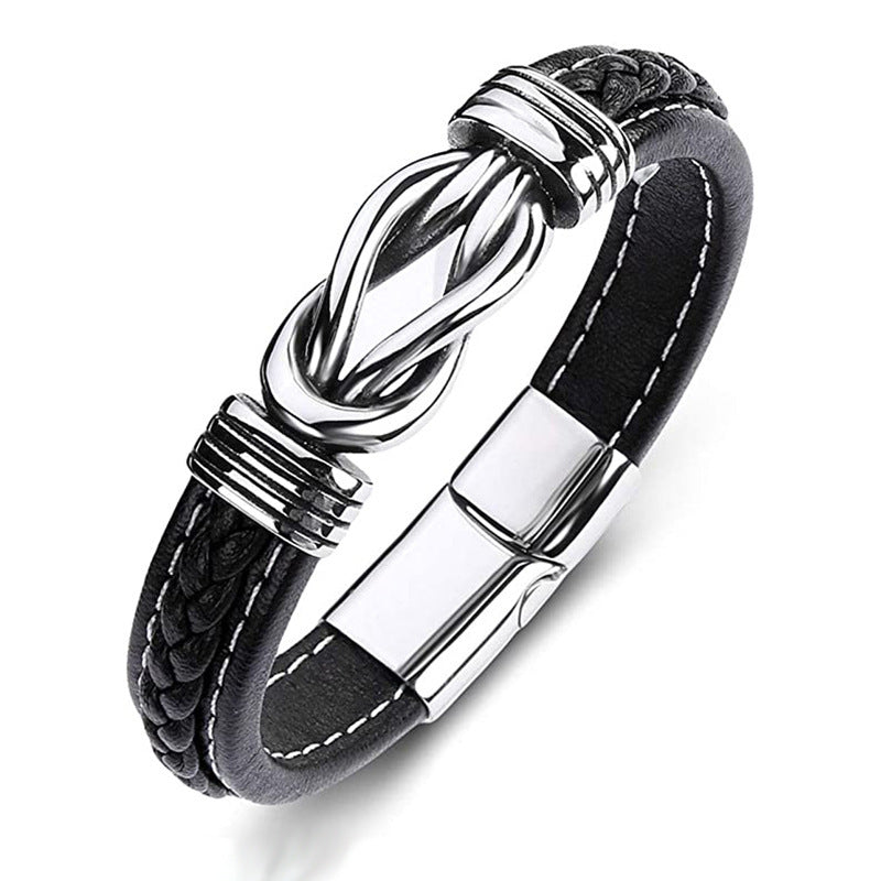 Wholesale men's leather bracelet