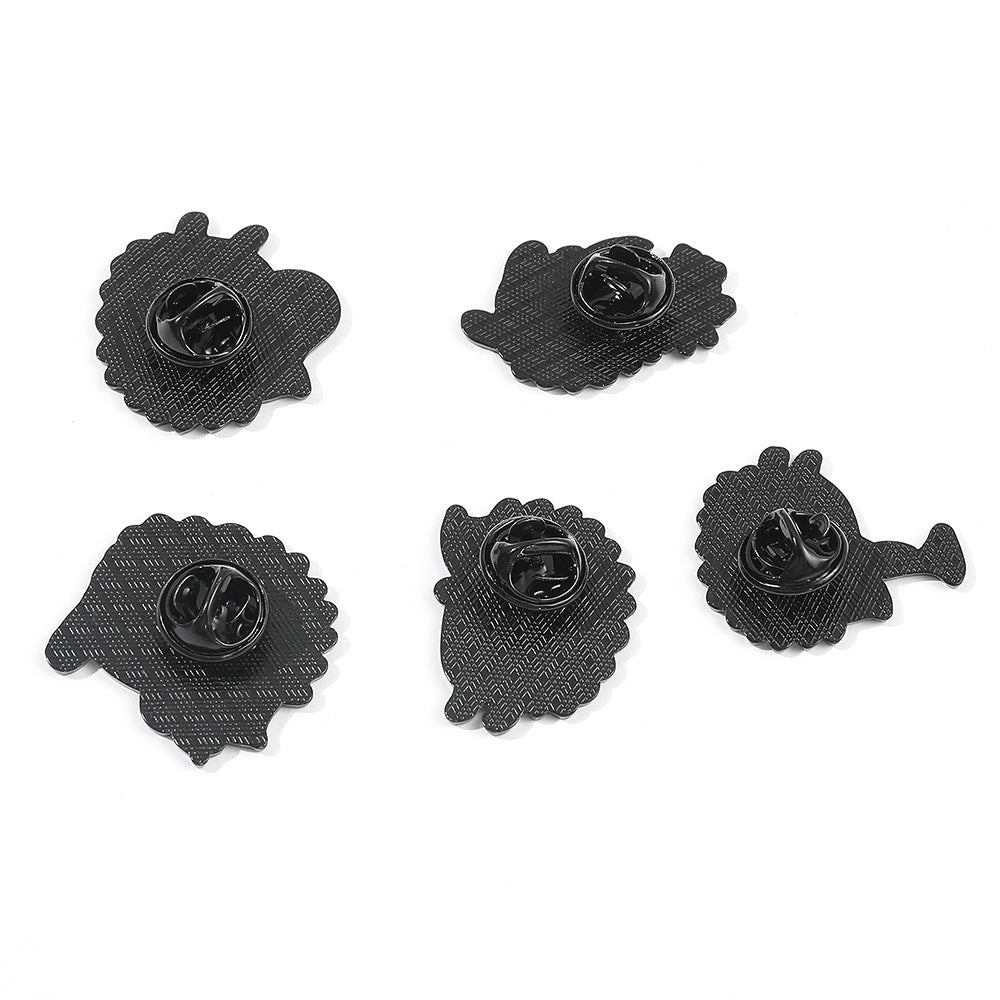 Wholesale Cartoon cute hedgehog metal badge brooch