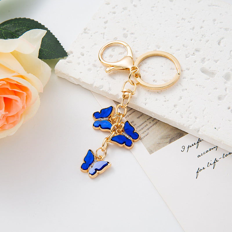 Wholesale Butterfly Zinc Alloy Keychains ACC-KC-YuanFei017