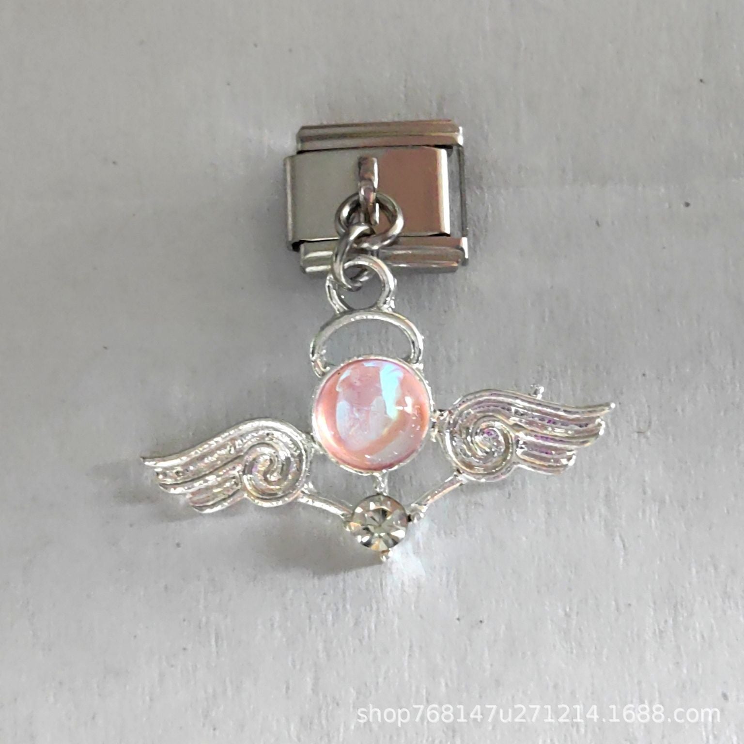 Wholesale Italian Charm Stainless Steel Bracelet Single Hook Pendant Jewelry Accessory Gift