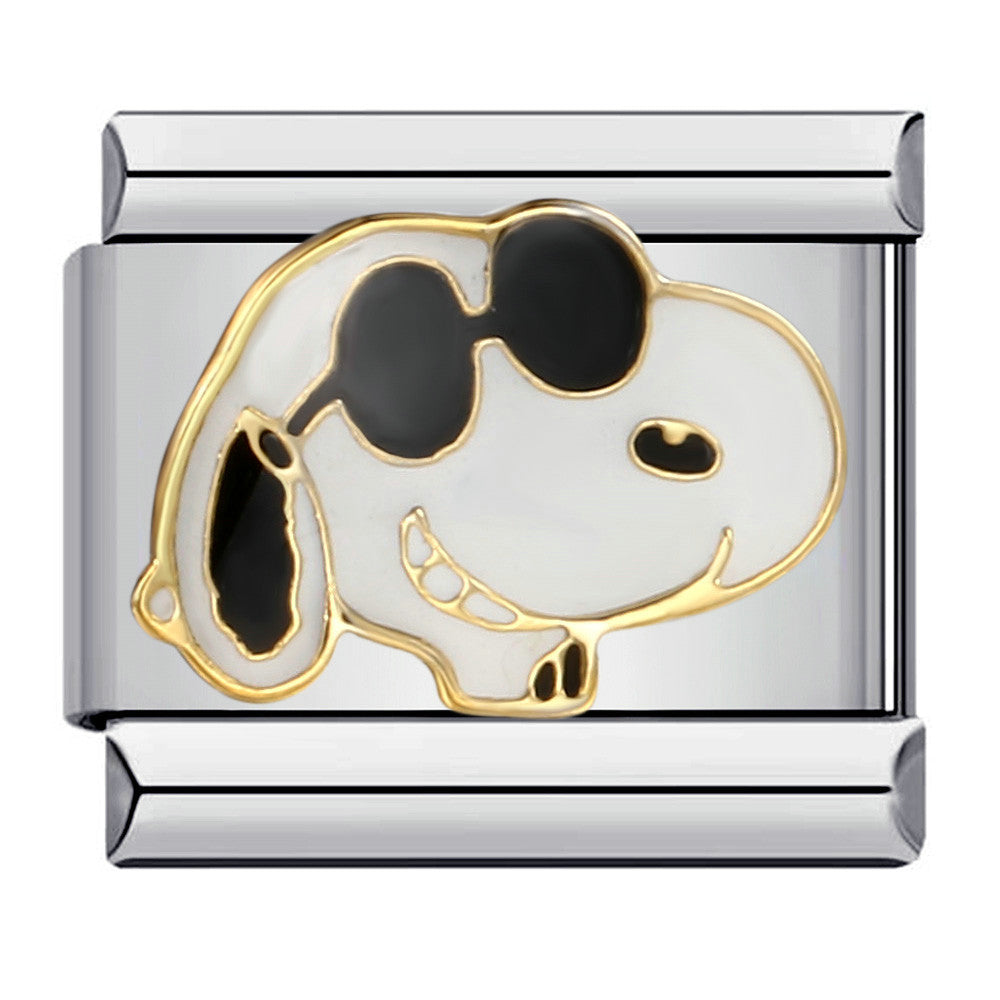 Wholesale Italian Modular Classic Cartoon Puppy Stainless Steel DIY Bracelet Bracelet