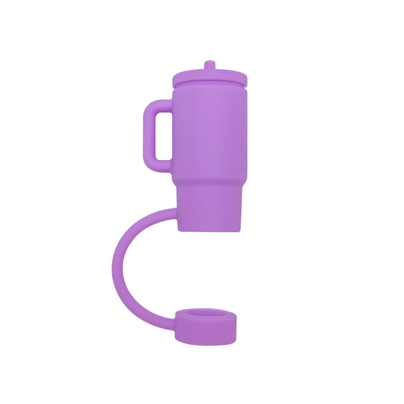 Wholesale 10pcs 10mm Straw Cover Silicone Straw Caps for Cup Decoration Straw Tube Cap ACC-SCR-WDX003