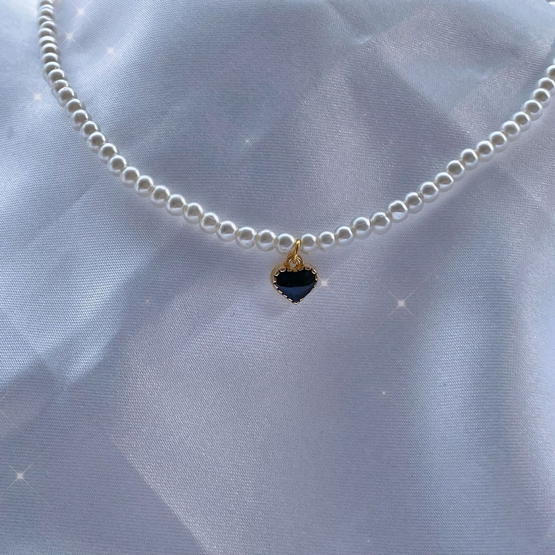 Wholesale Camellia Pearl Necklace Collarbone Chain Choker Necklace ACC-NE-Hanxi002