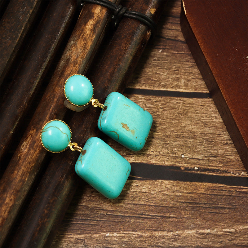 Wholesale Bohemian Retro Teardrop Dangle Stud Earrings with Tassels