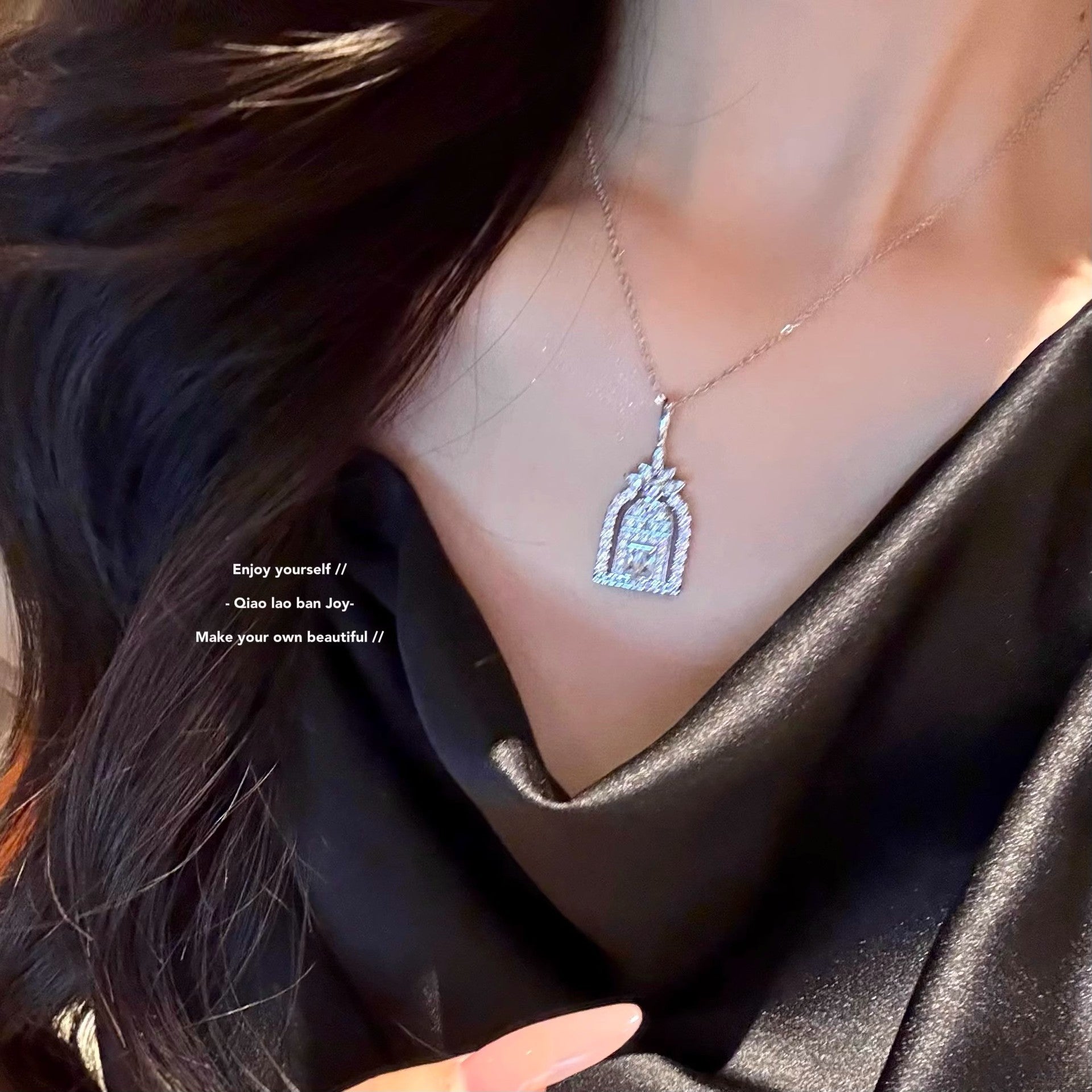 Wholesale Light Luxury Castle Clavicle Chain Necklace Copper Electroplated Fashion Jewelry Accessory