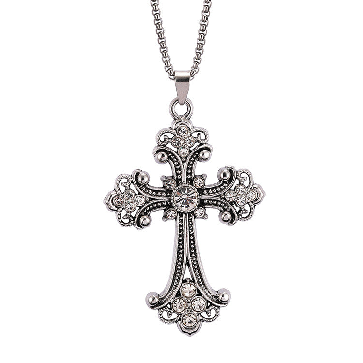 Wholesale Titanium Steel  Cross Necklace  Hip-Hop All-Match Pendant Necklaces