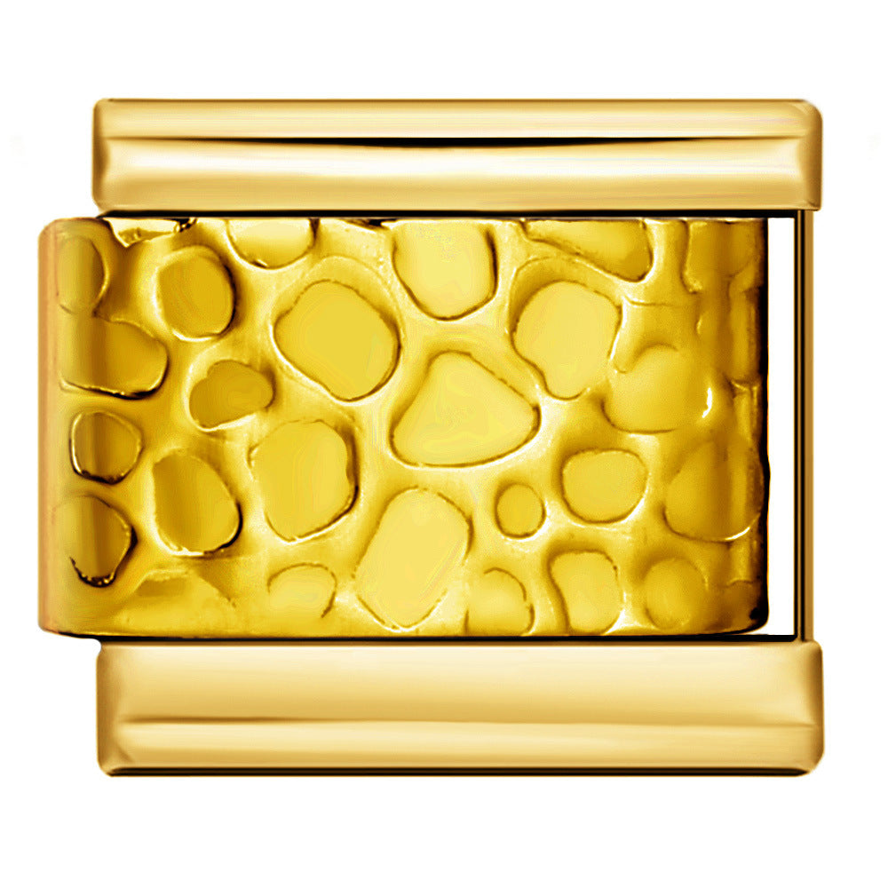 Wholesale Italian Charm Bracelet 9mm DIY Splicing Removable Gold and Silver Stainless Steel Composable Bracelet