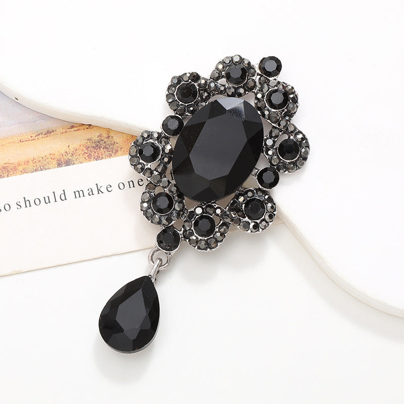 Wholesale  Diamond Pearl Flower Sun God flower brooch gem pendant