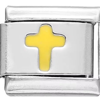 Wholesale Italian Charm Bracelet 9mm DIY Splicing Cross Series Colorful Stainless Steel Composable Bracelet