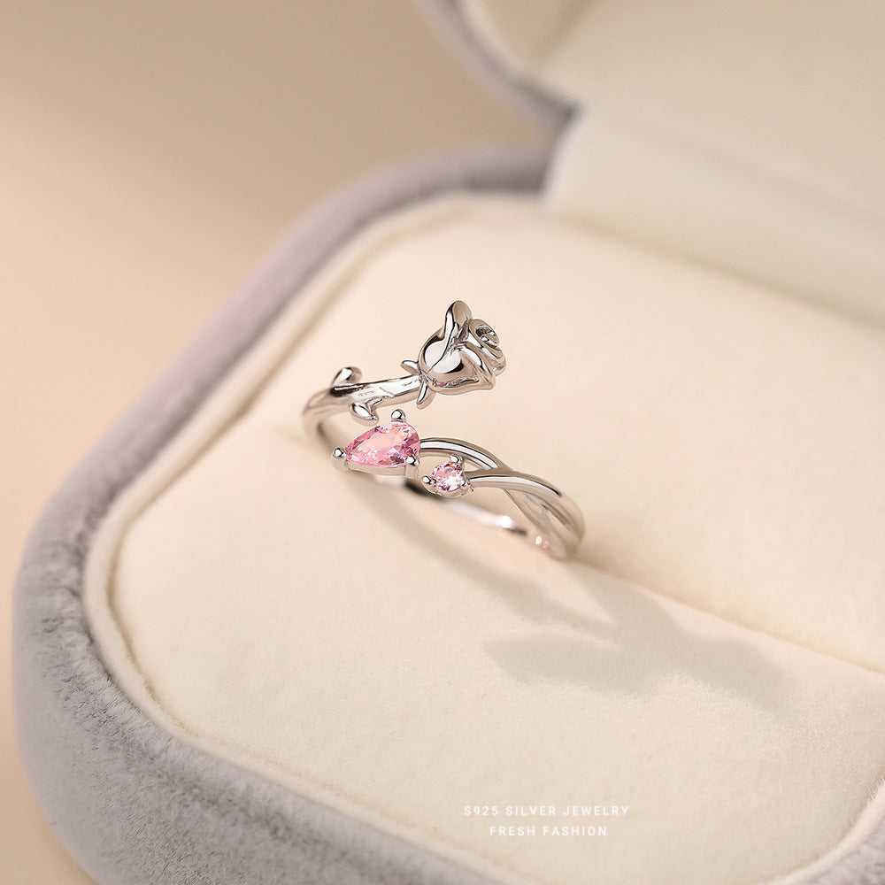 Wholesale Prince and Rose Couple S925 Sterling Silver Ring