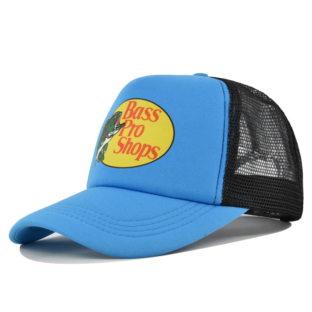 Wholesale Printed fish silk screen cap summer net Hat