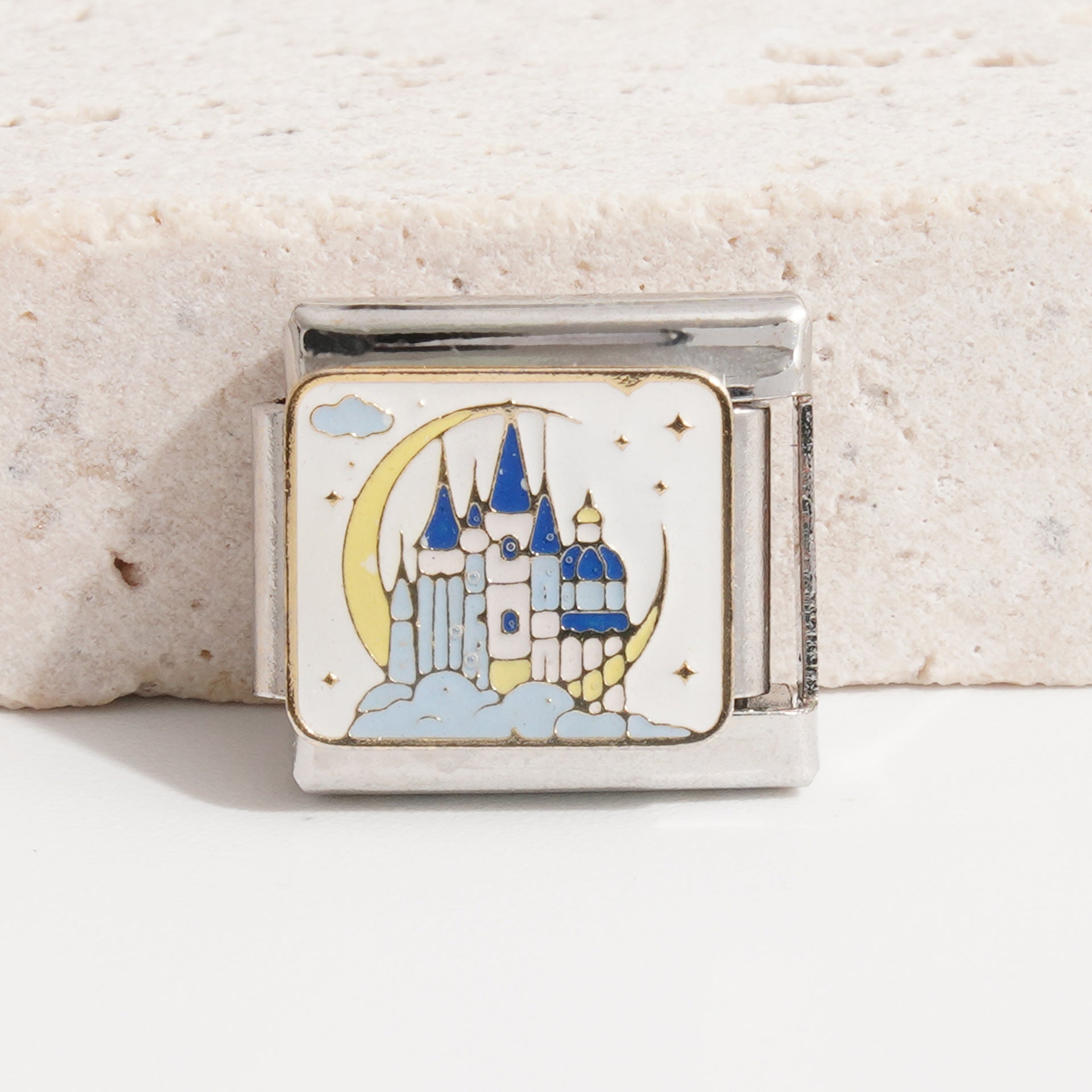 Wholesale 10pcs Italian charm bracelet 9 facial mask DIY splicing stainless steel com posable bracelet