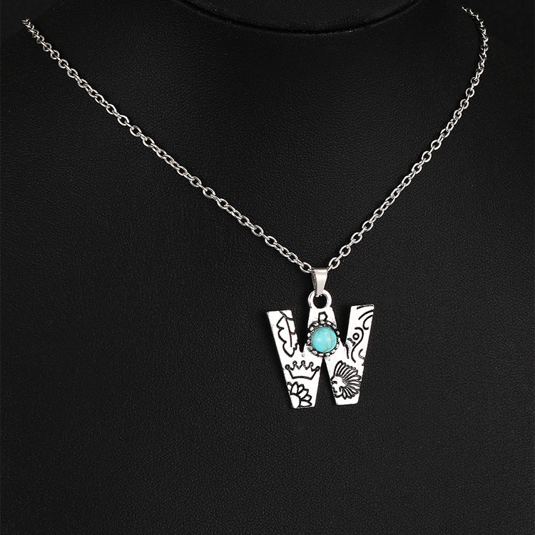 Wholesale Bourbon Mia Style English Letter Necklace ACC-NE-Yuj001