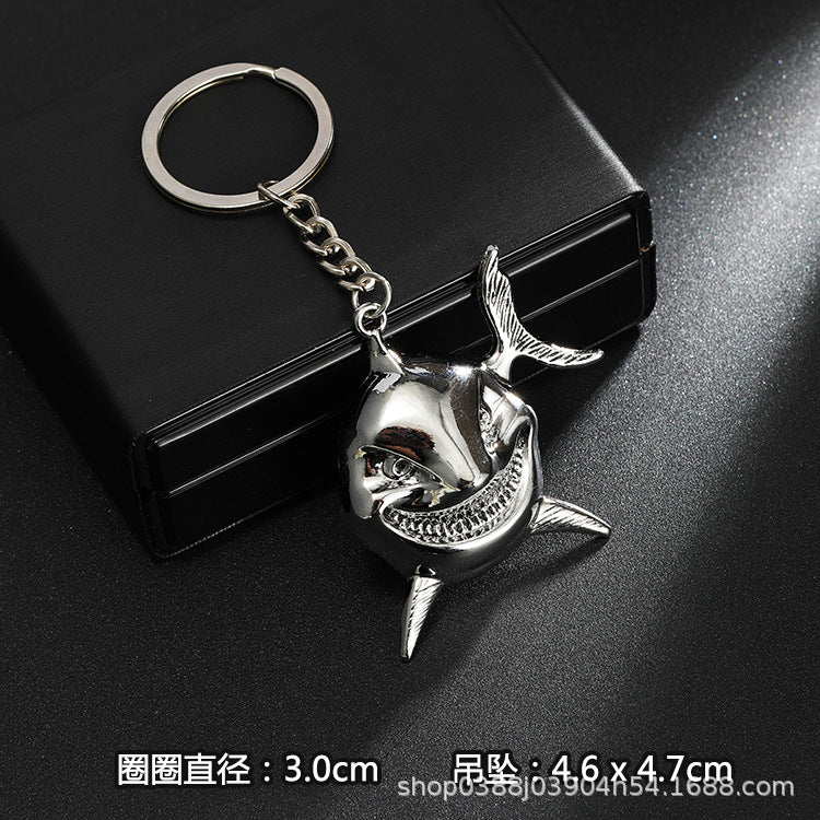 Wholesale Stainless steel spike cross eagle keychain  metal pendant