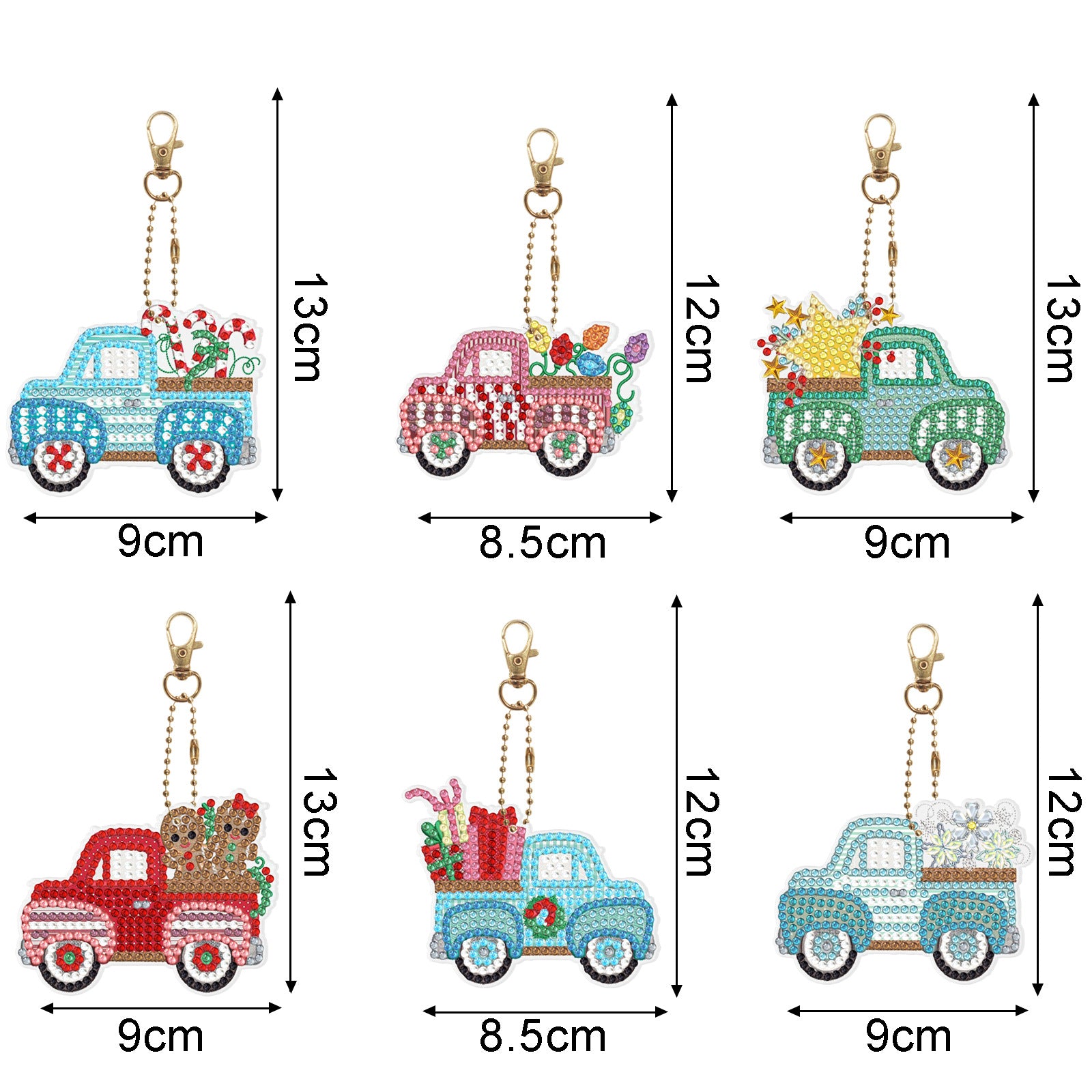 Wholesale Acrylic Cute Small Animal Dot Diamond Painting Custom Keychains ACC-KC-XingNa001