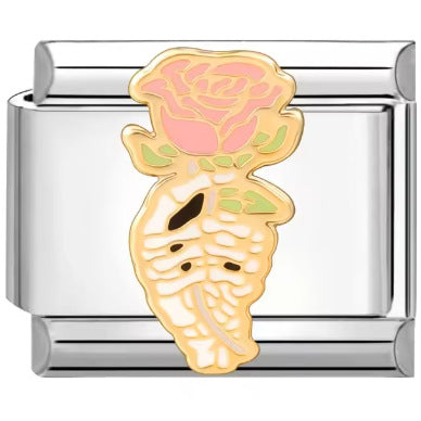 Wholesale 2PCS 9mm Italian Charm Starter Bracelets DIY square Single Section Creative Stainless Steel Composable Bracelet