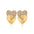 Wholesale  18K gold micro inlaid zircon love earrings
