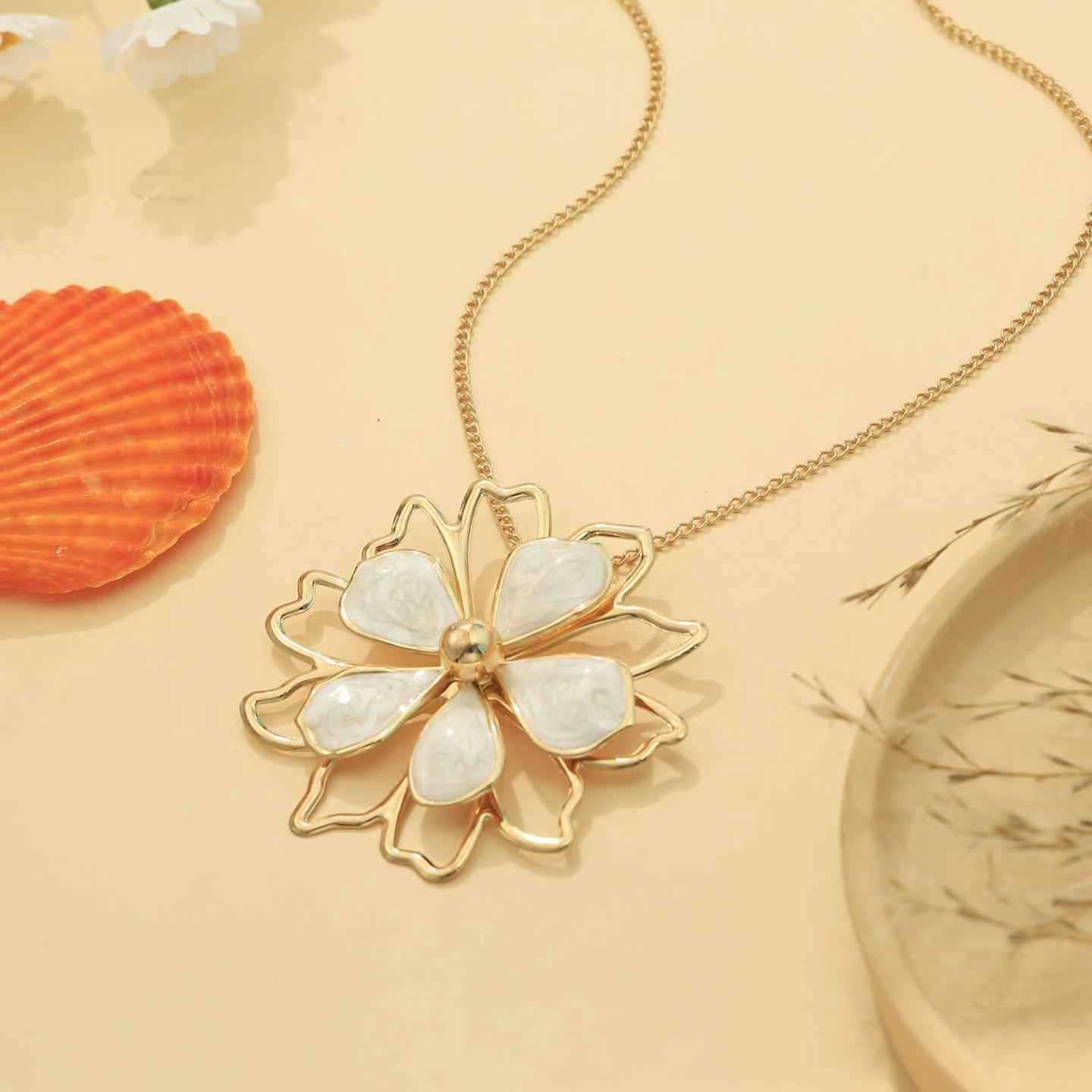 Wholesale Double-Layer Hollow Three-Dimensional Flower Ring