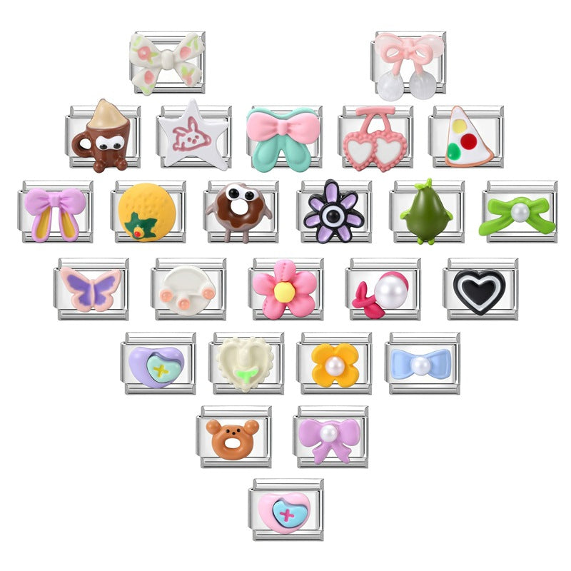 Wholesale Italian Charm Bracelet 9mm DIY Splicing Cute Creative Stainless Steel Composable Bracelet