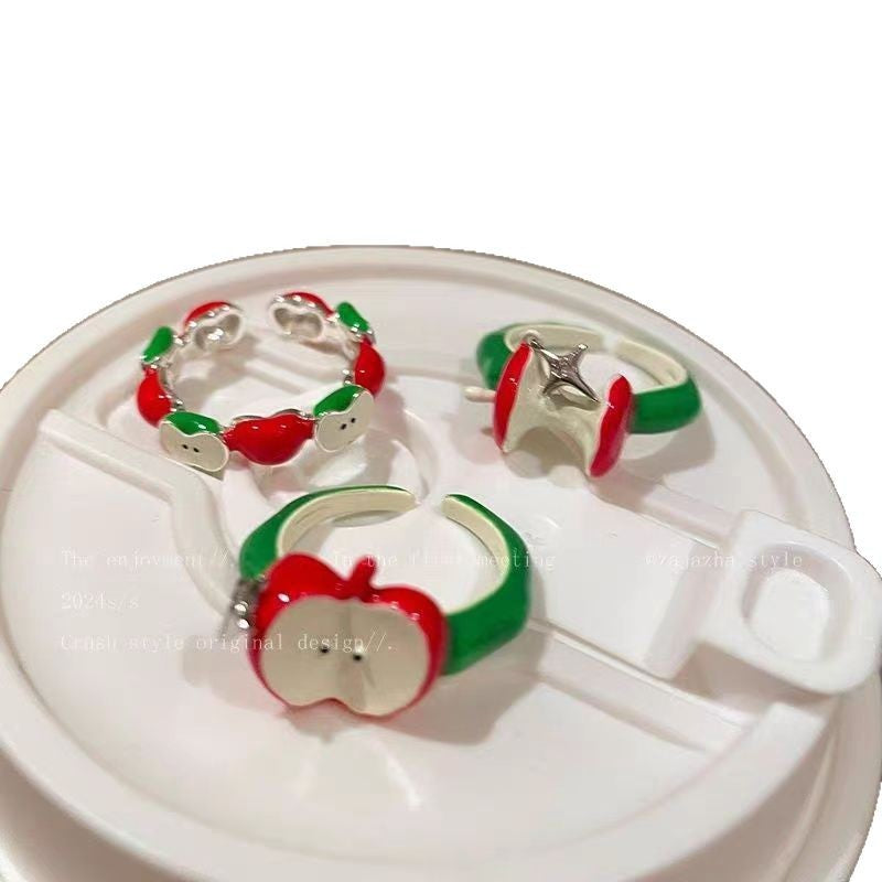 Wholesale Red and Green Apple Ring