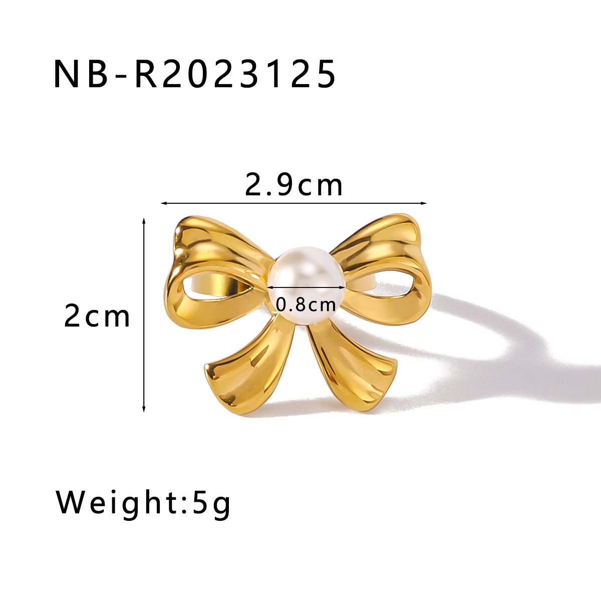 Wholesale Bow Stainless Steel Zircon Textured Rings Set ACC-RS-Xiny009