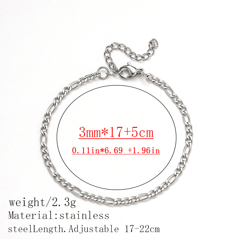 Wholesale Cross-Border Hot-Selling Stainless Steel Gold Bracelet for Women,  Plated with 18K Real Gold,  Fashionable and Versatile Bracelet,  Wholesale Titanium Steel Bracelet