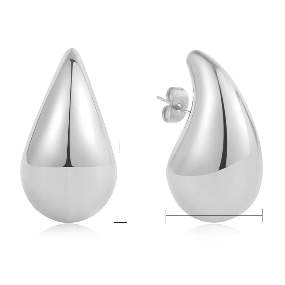 Wholesale  Stainless Steel Water Drop Earrings