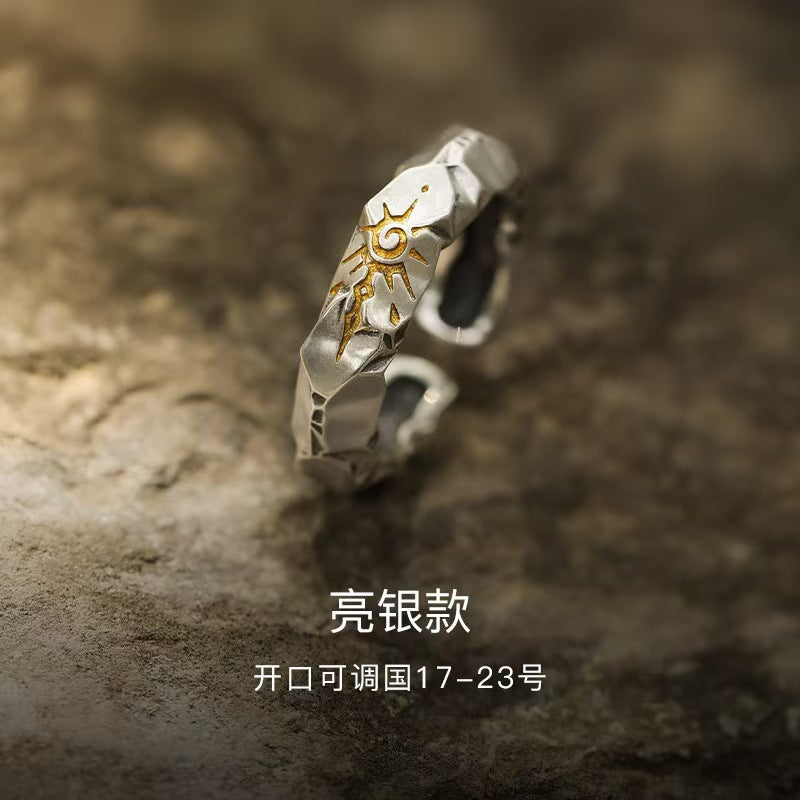 Wholesale  Geometric Ring Retro Zinc Alloy Opening High-grade Finger Ring
