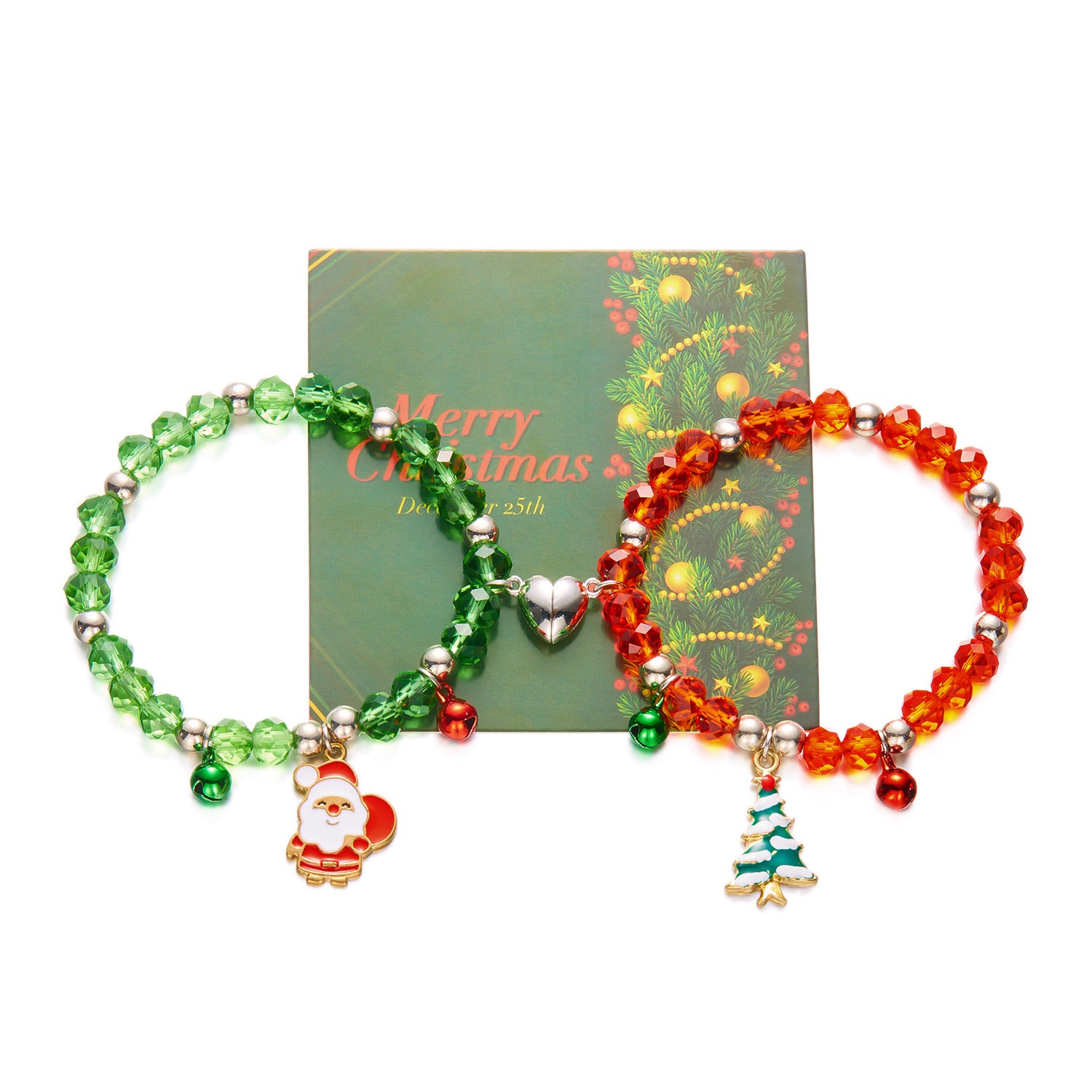 Bracciale all'ingrosso del fiocco di neve dell'albero del braccialetto delle coppie di Natale