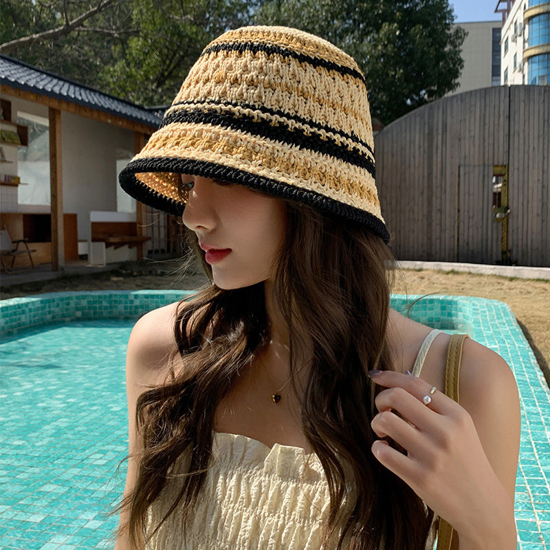 Wholesale Hollow Woven Fisherman Hat Bucket Hat