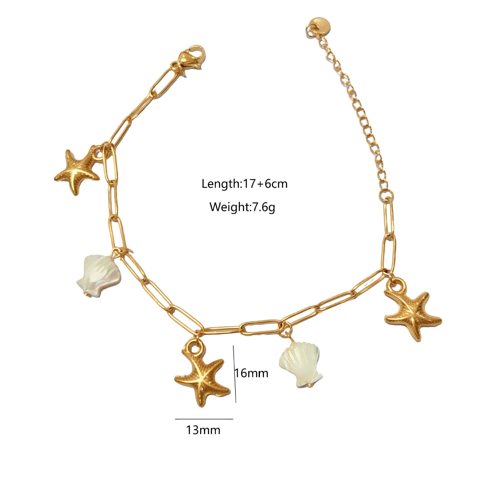 Wholesale marine elements series personality simple starfish turtle color shell pendant stainless steel necklace